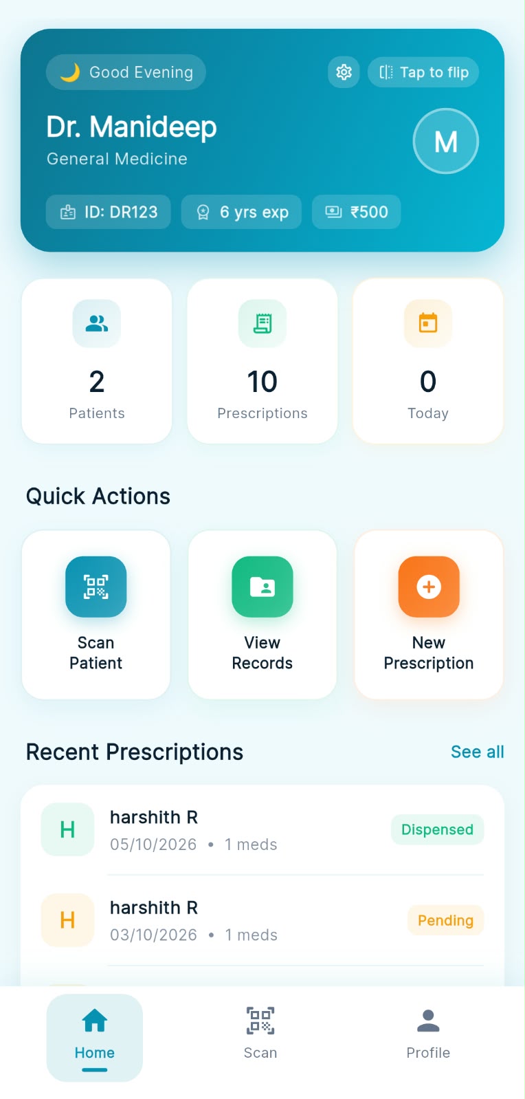 Doctor Dashboard