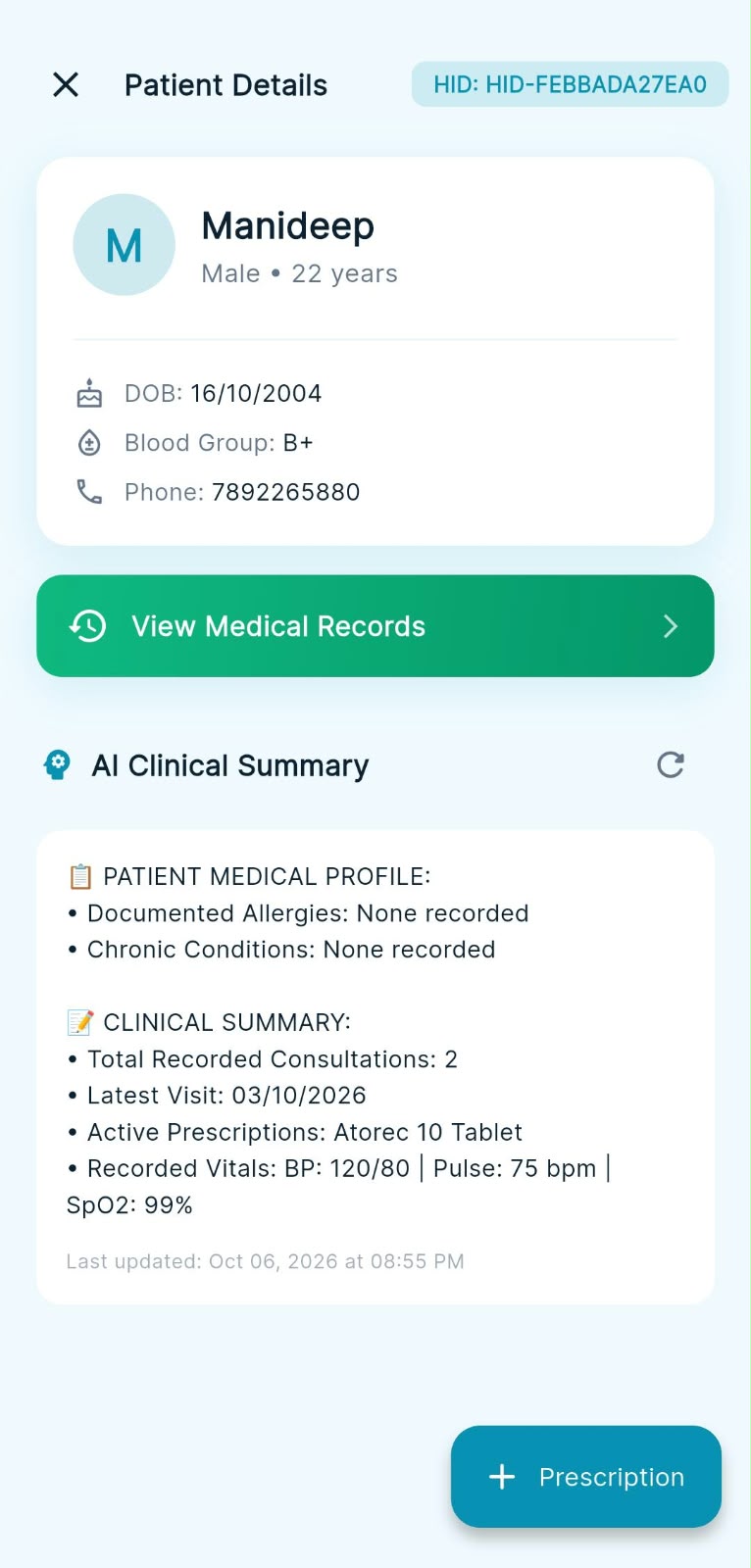 AI Clinical Summary