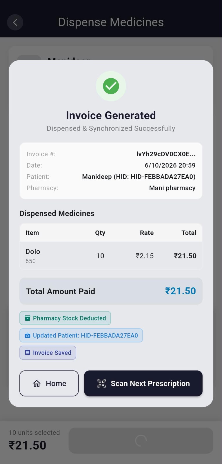 Invoice Generation